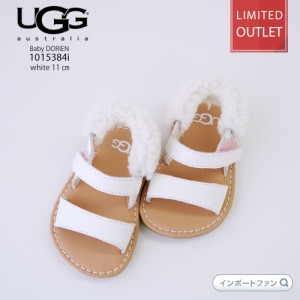 在庫入れ替え アウトレット価格 UGG アグ ベビー ドリエン サンダル 1015384i UGG DORIEN ベビーギフト 出産祝い 11cm ホワイト即納  □