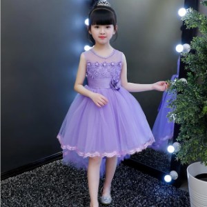4色 子供 ドレス ワンピース ミニ 膝丈 フィッシュテール おしゃれ プリンセス キッズドレス ピアノ 発表会 女の子 ドレス かわいい 結婚