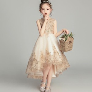 子供 ドレス ロング フィッシュテール 大人っぽい キッズドレス ピアノ 発表会 女の子 ドレス ロングスカート 結婚式 フォーマル 子供服