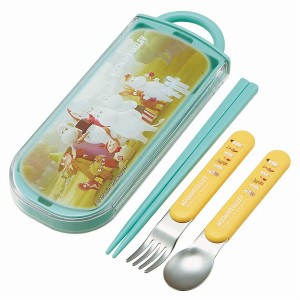 弁当用箸 弁当用箸 トリオセット ムーミン 日本製  [スケーター] 日本製 TACC2 食洗器OK乾燥機OK  トリオ 携帯用カトラリー　弁当　箸 ス