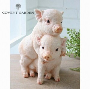 ベイブ・ブラザース アンティーク調 ぶた ブタ 豚 pig コベントガーデン COVENT GARDEN TS-17  ガーデンマスコット ガーデニング 置き物 