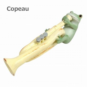 コポー トランペットを吹くカエル 72240 Copeau トランペット 楽器 演奏  置物 雑貨 小物 オブジェ カエル　置き物 置物 オブジェ  蛙 フ
