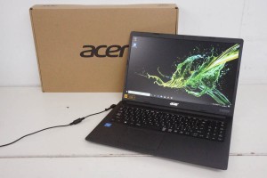 【中古】ノートパソコン／ACER／15.6型／Windows10／intel Cerelon N4000 1.10GHz／メモリ4GB／SSD256GB／無線LAN搭載／Aspire 3 A315-34