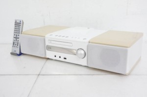 【中古】JVC Victorビクター iPod/iPhone対応コンパクトコンポーネントシステム ウッドコーンスピーカー EX-S1-W ホワイト