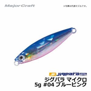 メジャークラフト ジグパラ マイクロ　5g / ライトショアジギング ジグ ジグパラ #04　ブルーピンク 5g