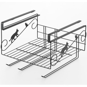 ヨシカワ　クロネコキッチン　ネコの吊り戸棚下ラック　1305716