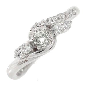 指輪 婚約指輪 10金 ダイヤモンドリング 0.27ct ダイヤモンド エンゲージ レディース【送料無料】