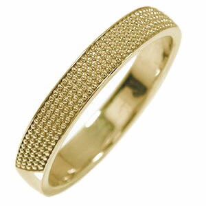 リング マリッジリング 10金 ミルグレイン 結婚指輪 指輪地金 レディース 送料無料