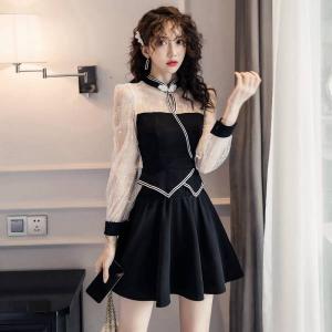 ワンピース ミニワンピ 長袖 マイクロミニ フレアワンピース パフスリーブ ハイウエスト スリム Yd128の通販はau Wowma ワウマ Enjoylife Store 商品ロットナンバー