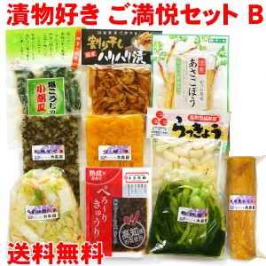 漬物好きご満悦セット B 【クール便】 漬物 つけもの 詰め合わせ 送料無料（ 条件つき ）