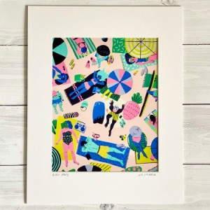 Kim Sielbeck キム シエルベック アート 絵画 ハワイ （Beach Party ビーチパーティー） ハワイアン インテリア プリント アーティスト 