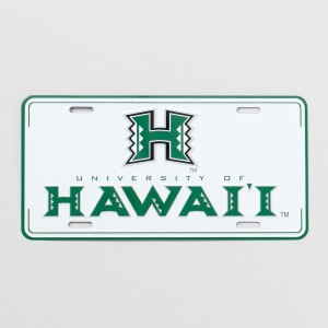 ハワイアン雑貨 ハワイ ナンバープレート ライセンスプレート ハワイ大学 ハワイアン インテリア 小物 グッズ 壁飾り ディスプレイ 看板 