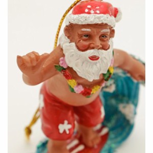 ハワイ クリスマス オーナメント サンタ サンタクロース Xmas 飾り 装飾 ハワイアン雑貨 インテリア サーフィン サーフボード かわいい 