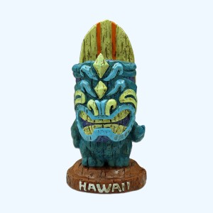 ハワイ ティキ TIKI ティキ像 （メネフネ SURF） 守り神 守護神 人形 幸運 ハワイアン雑貨 ハワイ インテリア お土産 置物 サーフィン サ