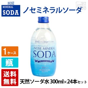 【送料無料】ノセミネラルソーダ 300ml 24本 1ケース 炭酸水 能勢 ソーダ  割り材