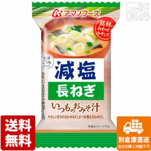 アマノフーズ 減塩いつものおみそ汁 長ねぎ 8.5g x10 セット 【送料無料 同梱不可 別倉庫直送】