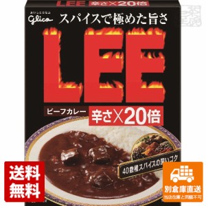 グリコ LEE ビーフカレー 辛さ20倍 180g x10個 【送料無料 同梱不可 別倉庫直送】