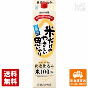 小山本家酒造 米だけのやさしい思いやり パック 2L x6本  【送料無料 同梱不可 別倉庫直送】