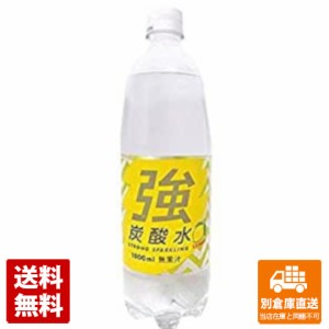 友桝飲料 強炭酸水 レモン 1L x15 【送料無料 同梱不可 別倉庫直送】