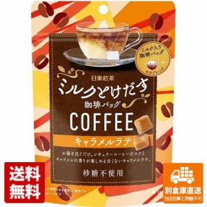 日東紅茶 ミルクとけだす珈琲バッグキャラメルラテ 4袋 x 6 【送料無料 同梱不可 別倉庫直送】