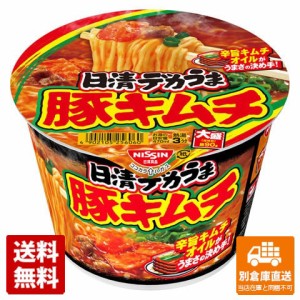 日清食品 デカうま 豚キムチ カップ 101g x 12 【送料無料 同梱不可 別倉庫直送】