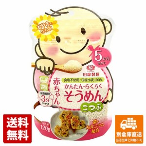 田靡製麺 赤ちゃんかんたん こつぶめん 120g x 10 【送料無料 同梱不可 別倉庫直送】