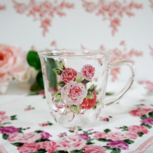 耐熱ガラス マグカップ おしゃれ プレゼント薔薇 ローズ ローズヴィーナス 日本製