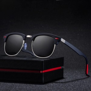 1 サングラス　サーモント　ミラーサングラス　スモーク　伊達眼鏡　メガネ　ミラーレンズ　UV400　ツートンフレーム　ブラック　