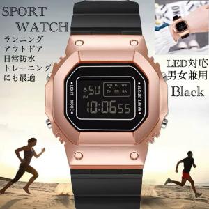 4 腕時計 スポーツ腕時計　時計　デジタル式  LED デジタル腕時計　デジタル 自転車　スポーツ  アウトドア キャンプ　ランニング 男女兼