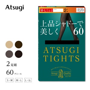 アツギ タイツ   アツギタイツ アツギ タイツ レディース 薄手 60デニール 2足組 暖かい あったか 黒 透ける 防寒 秋冬 静電気防止 FP116