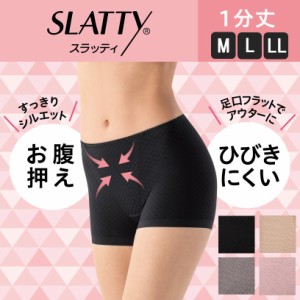 【ATSUGI公式】 SLATTY スラッティ ヘムショーツ 1分丈 ダイヤ柄 80350AS アツギ ショーツ レディース 女性 婦人 下着 インナー お腹押さ