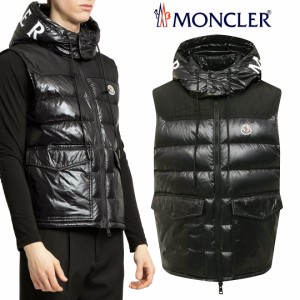 送料無料 22 MONCLER モンクレール 1A00150 53A0E ブラック GENICHI ロゴ ダウンベスト