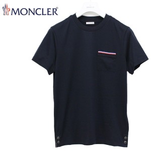 送料無料!!117 MONCLER モンクレール 80075 00 8390Y トリコロール ポケット付き Tシャツ ネイビー