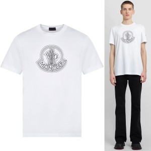 送料無料 196 MONCLER モンクレール 8C00028 89A17 ホワイト Tシャツ カットソー 半袖