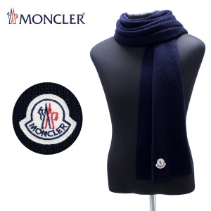 送料無料!!124 MONCLER モンクレール SCIARPA 0000800 04957 ネイビー ウール マフラー