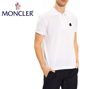 送料無料 90 MONCLER モンクレール 8A72800 84673 ホワイト ロゴワッペン ポロシャツ 半袖