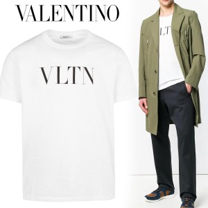 送料無料!!6 VALENTINO ヴァレンティノ UV3MG 10V3LE A01 ホワイト VLTN ロゴ Tシャツ