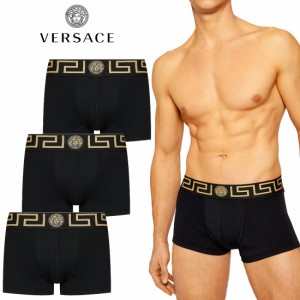 送料無料!!3 VERSACE ヴェルサーチ AU10326 A232741 ブラック アンダーウェア ボクサーパンツ 3枚セット