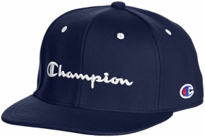 【Champion】（チャンピオン）ストレートキャップ　コン（581-003Anavy）57cm-59cm(サイズ調節可) 綿100％　UV対策 男女兼用