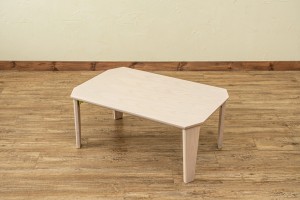 Rosslea　折り畳みテーブル　75×50cm　UHR-75　ホワイトウォッシュ（WW）折りたたみセンターテーブル 折りたたみローテーブル
