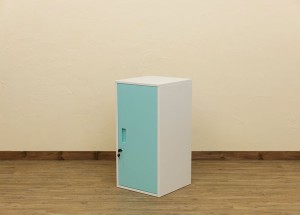 鍵付きロッカー扉付き キューブBOX ハイタイプJAC-06ブルーBL 収納キャビネット  貴重品保管 スチール製ロッカー 収納ボックス 