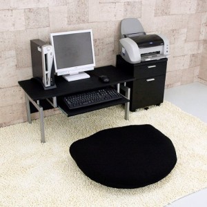 パソコンデスク　ロータイプ　スライドテーブル付きCT-2650 ブラック（BK） ロータイプPCデスク
