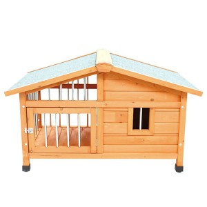 ★500円オフクーポン配布中★ 木製犬小屋【片側開閉式屋根】 DGH9024S 犬小屋 木製 サークル犬舎 屋外ハウス 屋外用 お庭用 小型犬 中型