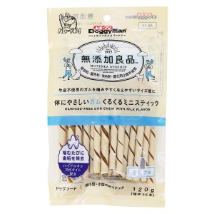 無添加良品 体にやさしいガム くるくるミニスティック 120g（標準36本） 82400 ドギーマン ガム 犬 無添加 小型犬 超小型犬 オヤツ おや