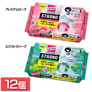 【最大66％ｵﾌｾｰﾙ開催！】 12個セット】トイレクイックル ストロング つめかえ用 16枚 KAO 全2種類 花王 クイックル トイレシート 厚