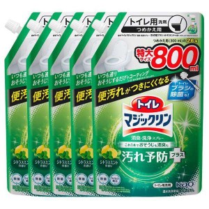 ★10％OFFｸｰﾎﾟﾝ有り！★ 洗剤 日用消耗品 トイレ洗剤 【5個セット】トイレマジックリン 消臭洗浄スプレー 汚れ予防プラス シトラス