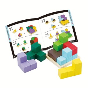 知育玩具 木製ブロック 木のおもちゃ 賢人パズル エド・インター 知育玩具 木製玩具 木のおもちゃ 組み立てパズル けんじんパズル 立体パ