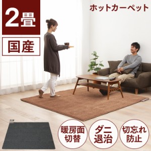 ホットカーペット 2畳 本体 175×175cm 国産 ホットカーペット WHC-204 電気カーペット 電気マット カーペット 2畳 2畳用 国産 日本製 ダ