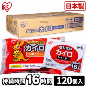 ★10％OFFｸｰﾎﾟﾝ有り！★ カイロ 貼らない 貼らないカイロ レギュラー 120枚入り アイリスプラザ レギュラーサイズ 普通 使い捨て 備