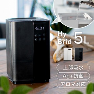 加湿器 ハイブリッド式 5L 上部給水式 そのまま給水 UVランプ除菌・殺菌 HA-H08W Hanx-Home 上部給水式ハイブリッド加湿器 全2色 450ml/h